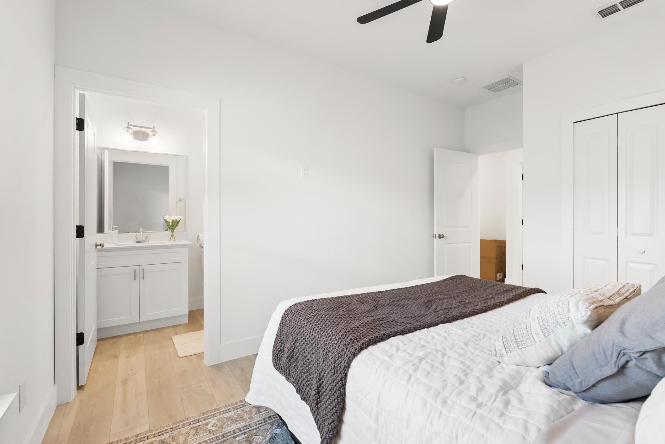 Private bedroom with en suite bathroom