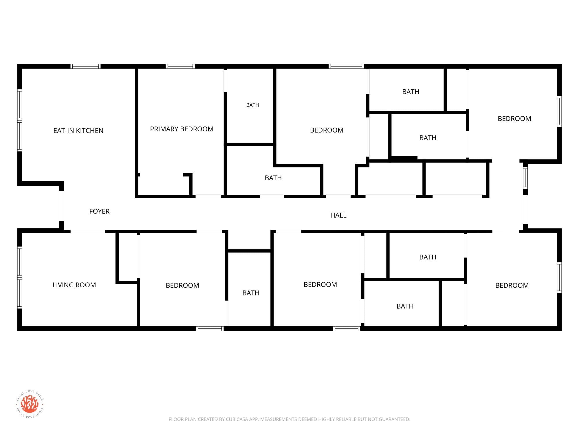 Floor plan of the 3540 Datura Street shared residence